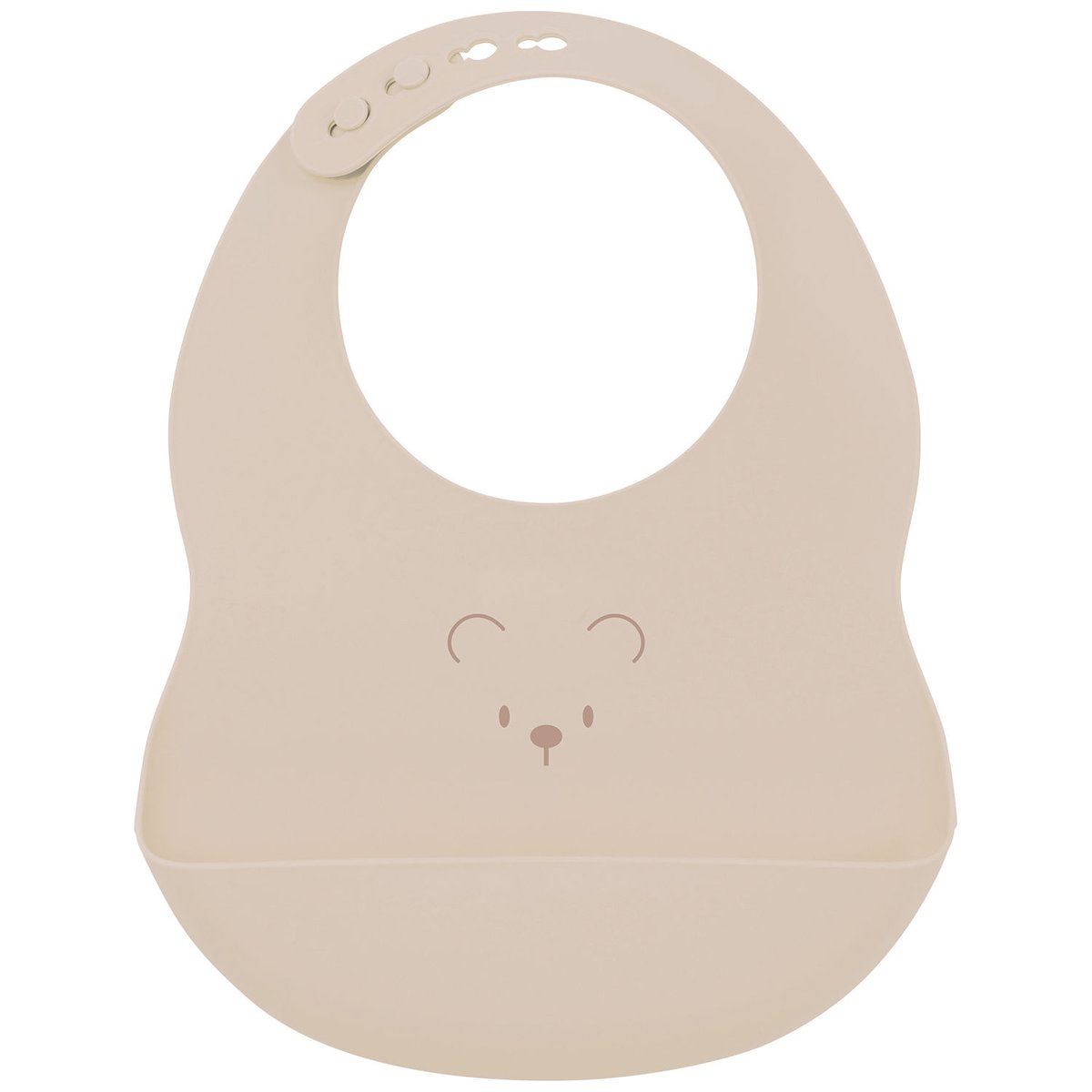 Bavoir en silicone beige, NATTOU