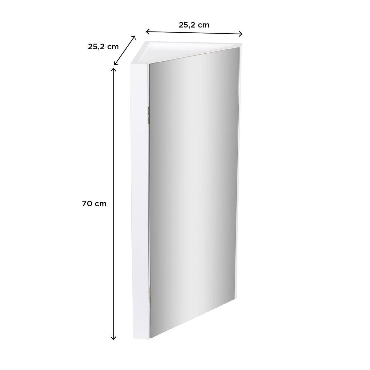 Armoire de toilette d'angle CLEO blanc, MOB IN