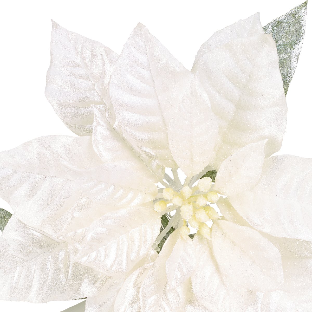 Tige de poinsettia pailletée artificielle H80 doré, SIA DECO