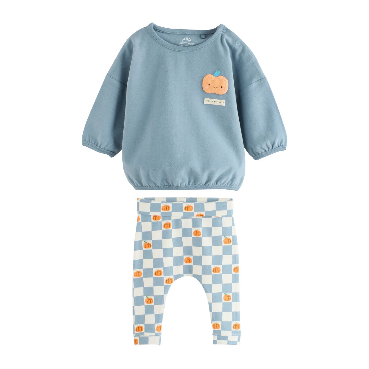 Ensemble haut et legging bébé citrouille bleue, NEXT