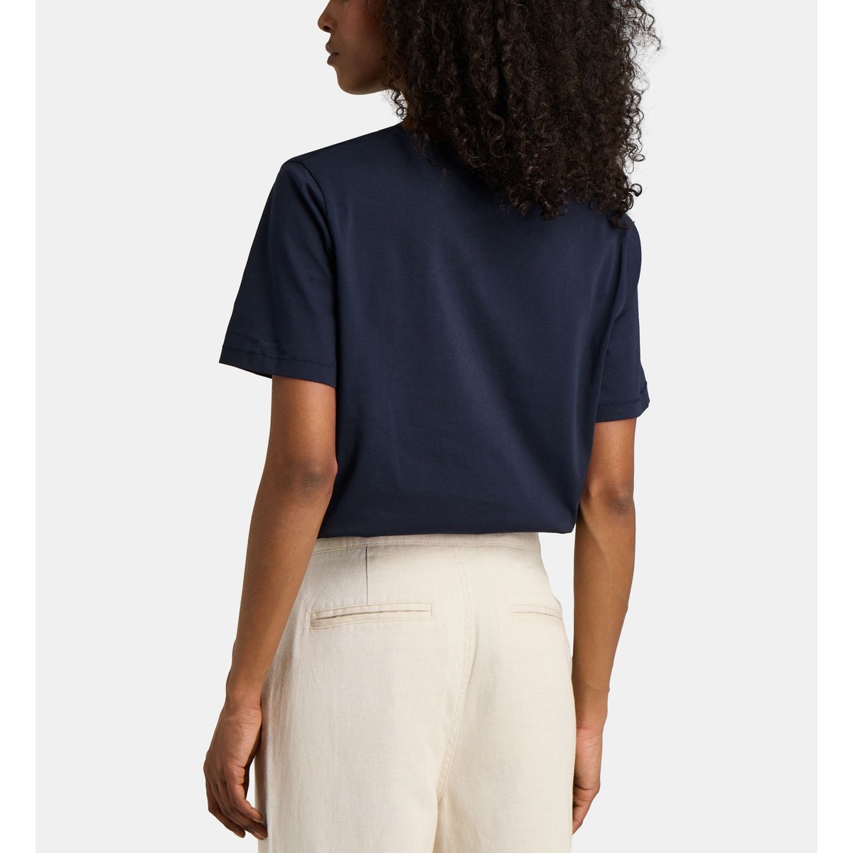 T-shirt droit less j coton bleu marine, JODHPUR