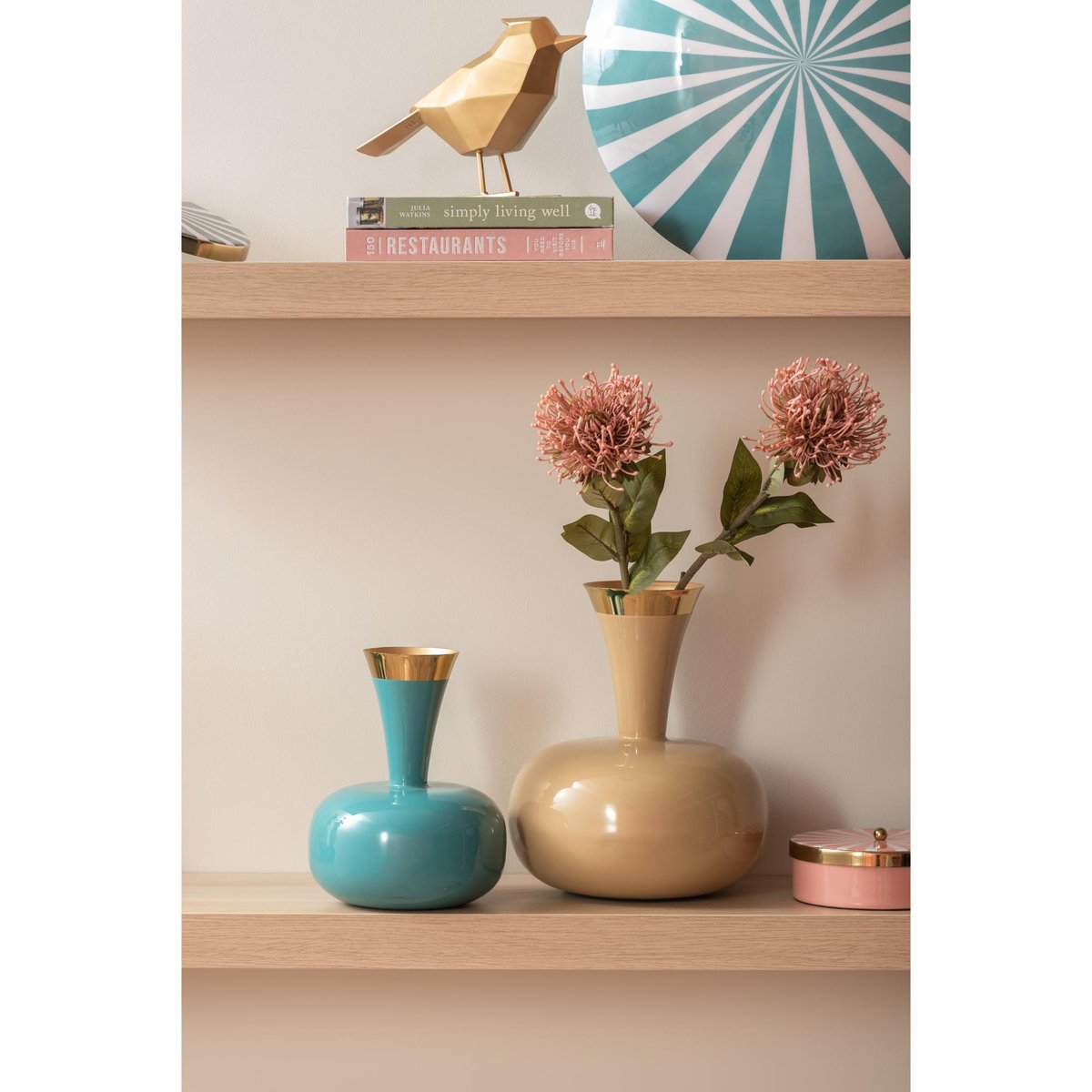 Vase Fer YARA GROOT brun clair, PRESENT TIME