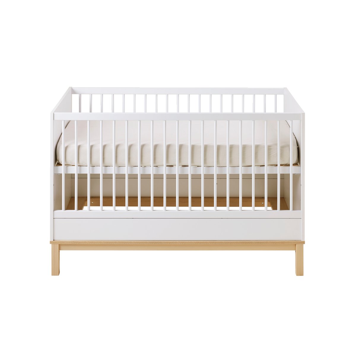 Lit Bébé évolutif LIGNE COMETE blanc, VERTBAUDET
