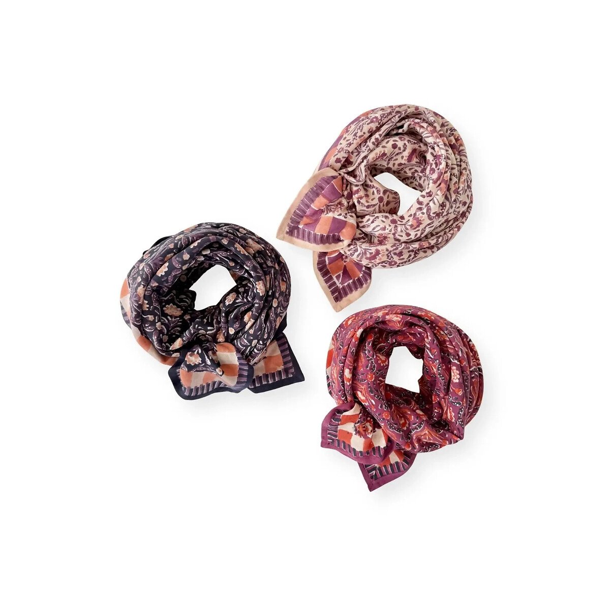 Pañuelo estampado grande, LATIKA CACTUS estampado rosa, APACHES COLLECTIONS