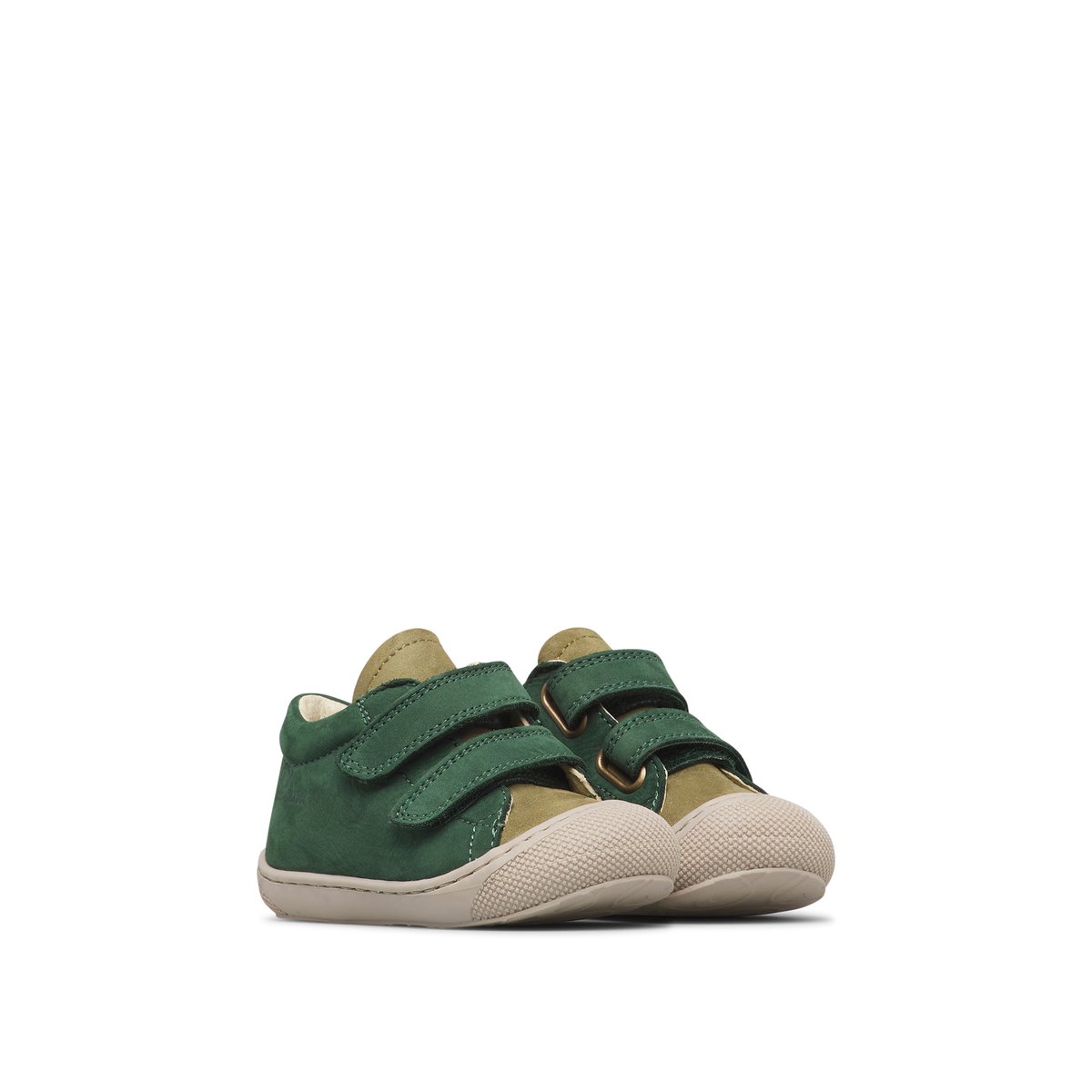 Chaussures premiers pas en cuir COCOON VL vert-kaki, NATURINO