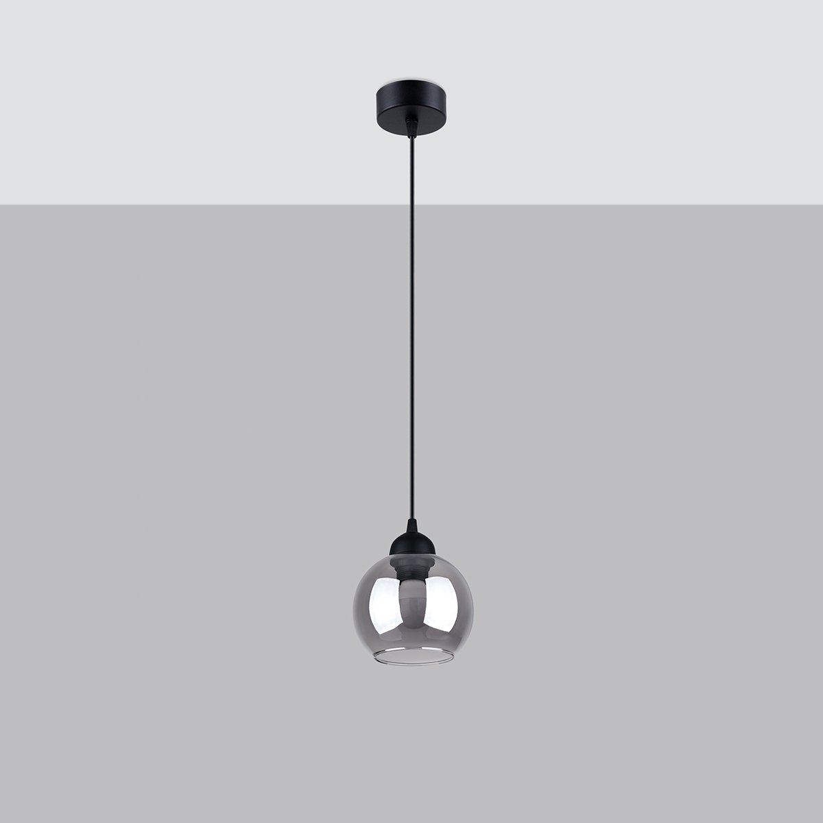 Suspension Acier Noir E27 1 Alino noir, EDEN