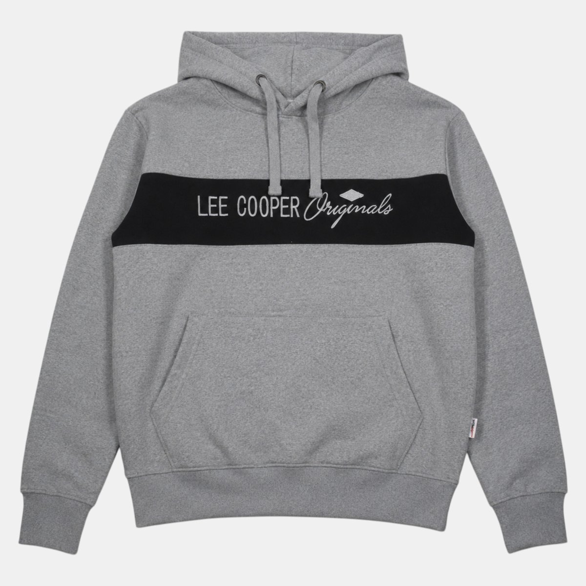 Sweat à capuche à cordon, poche kangourou DOWNTOWN gris, LEE COOPER
