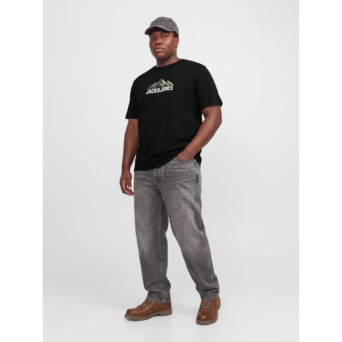T-Shirt noire - black, JACK & JONES