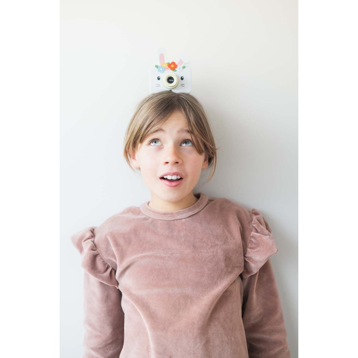 Appareil photo LAPIN DES FLEURS blanc laiteux, THE ZOOFAMILY