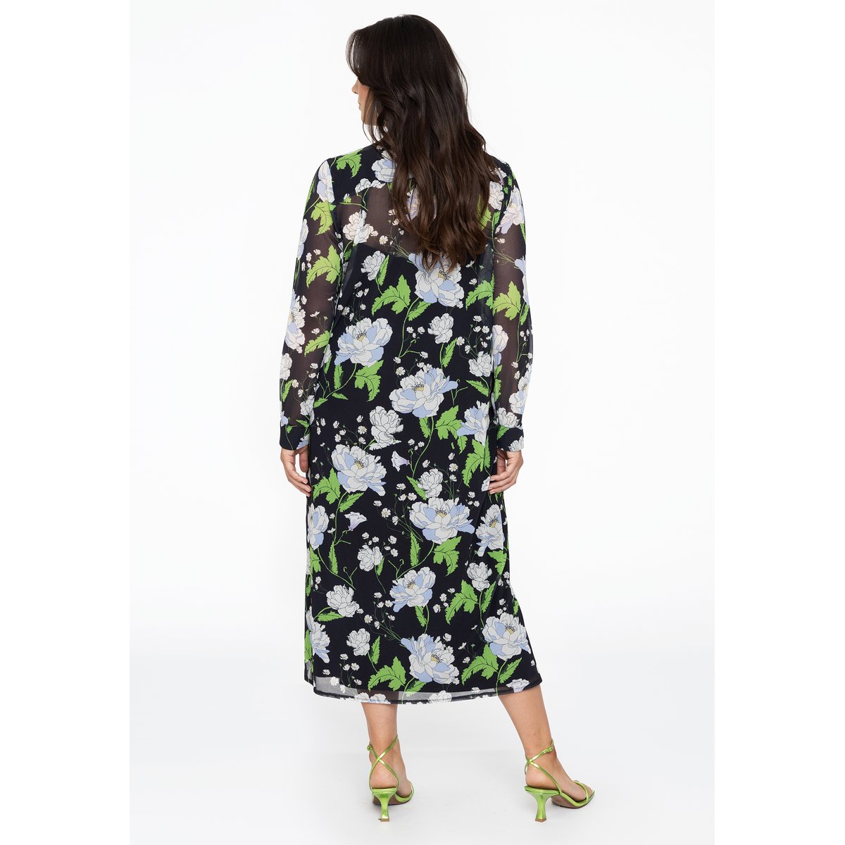 Chemise imprimé / imprimée floral bleu, YOEK