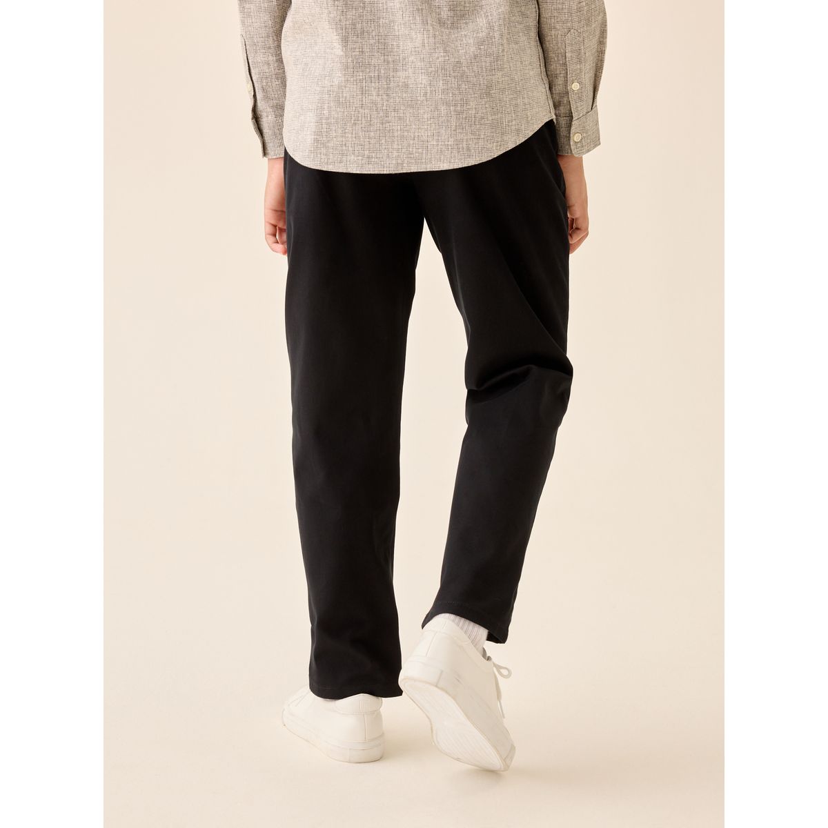 Pantalon chino stretch noir, NEXT