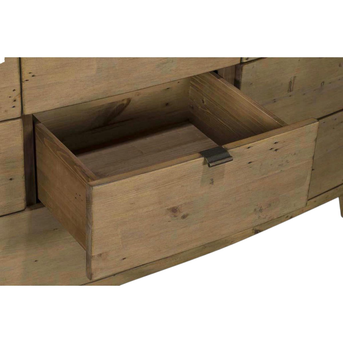 Commode 8 tiroirs en bois recyclé BELFAST bois naturel, PIER IMPORT