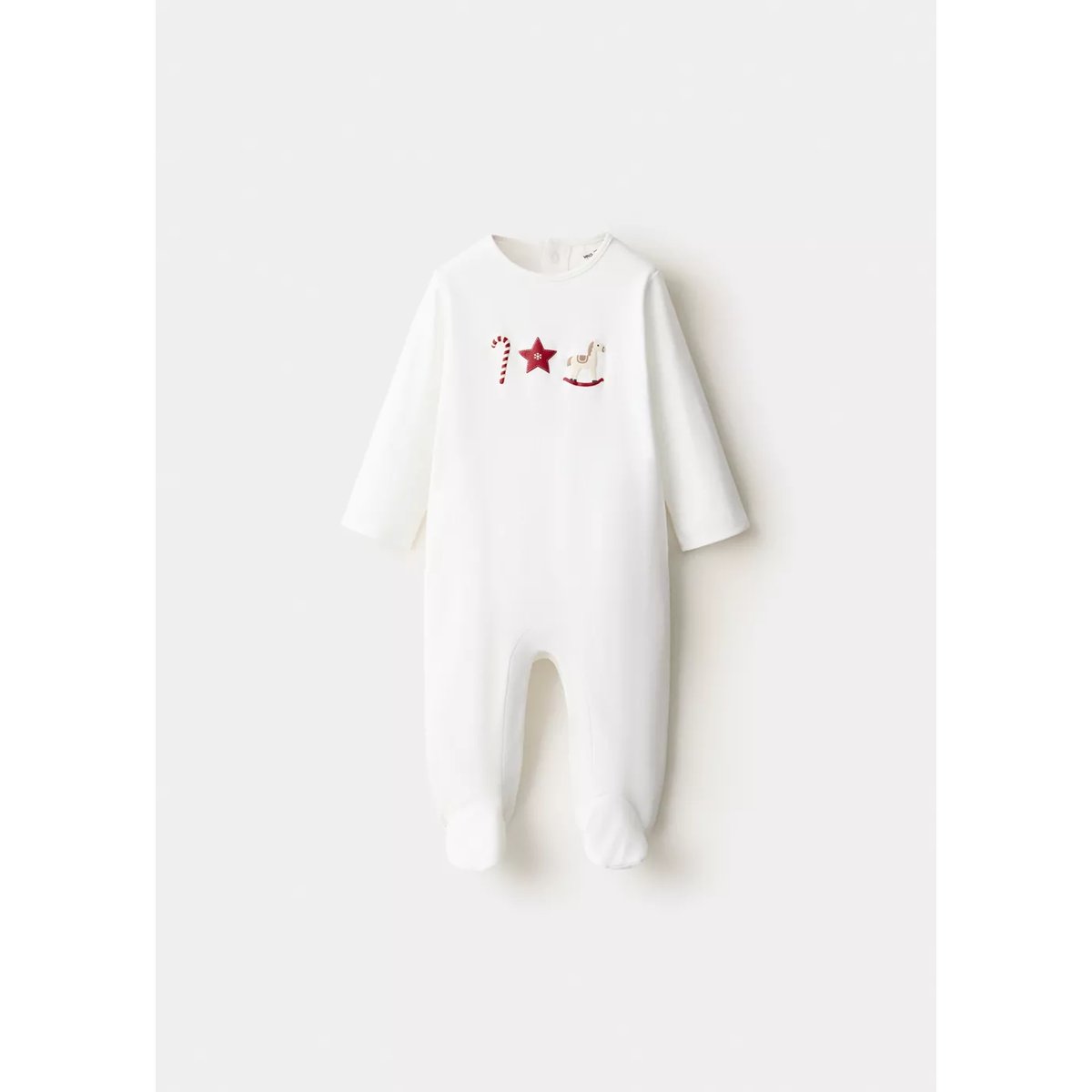 Pyjama coton imprimé blanc cassé, MANGO BABY