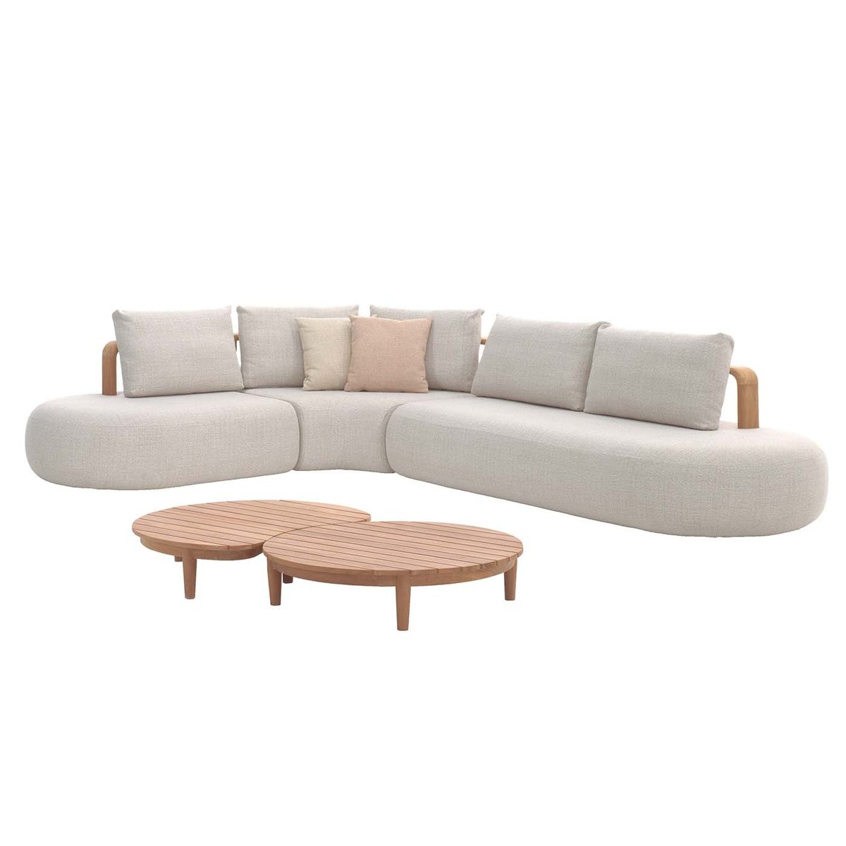 Assise d'angle de jardin, MILA beige, GESCOVA