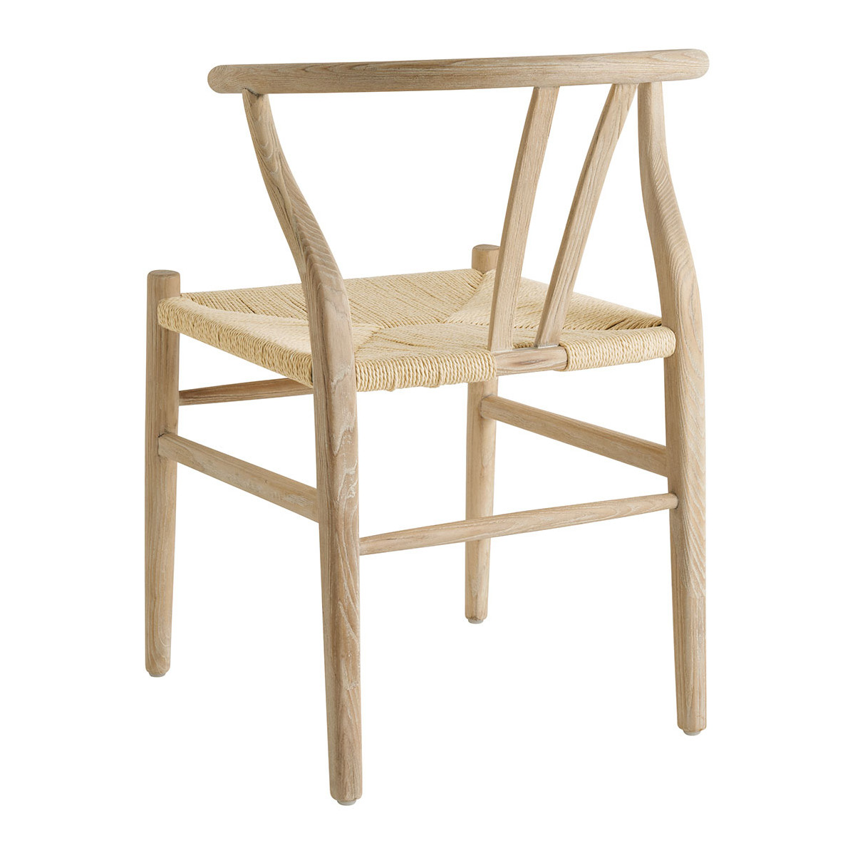 Chaise bois frêne naturel - 52x55x78 beige, BLANC D’IVOIRE
