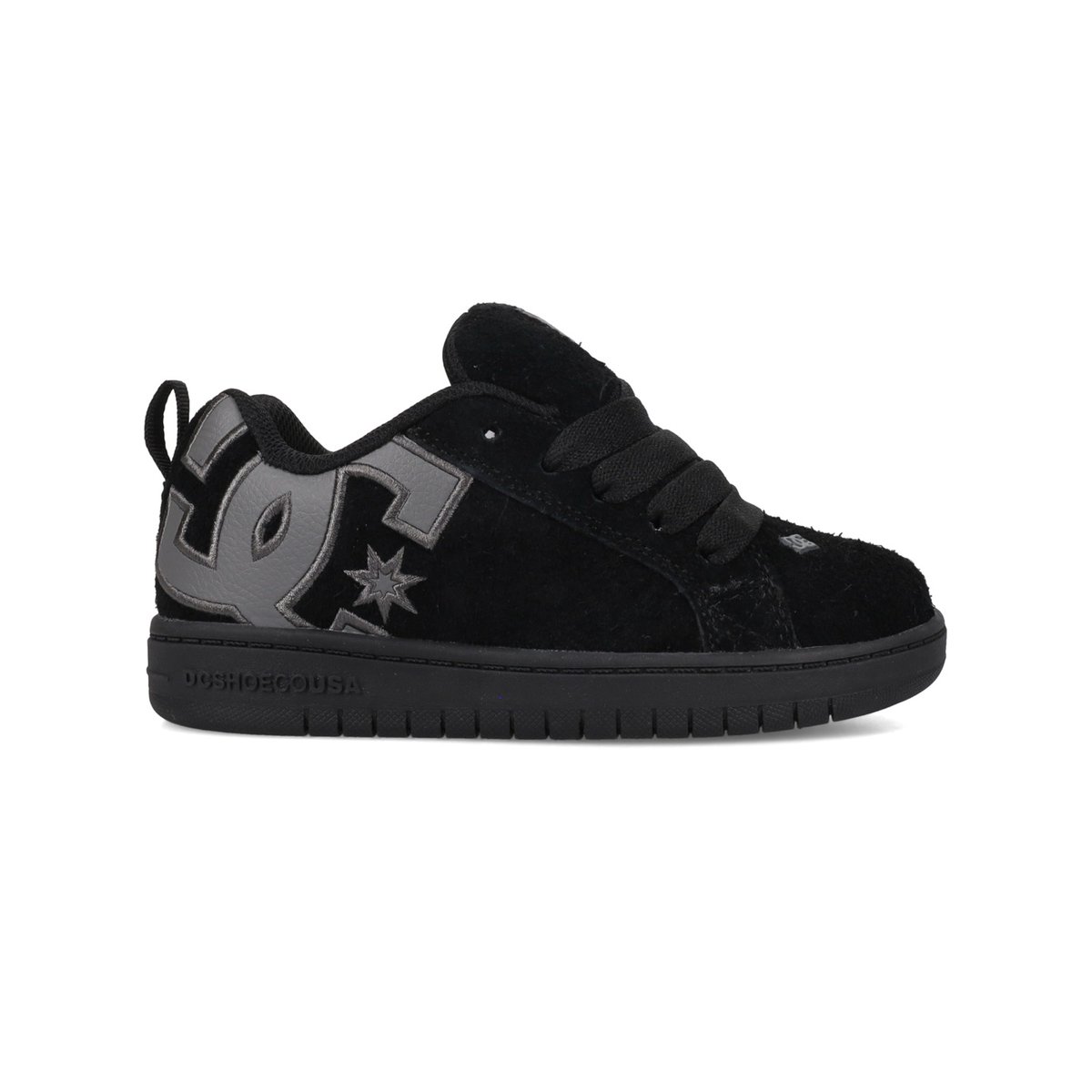 Chaussures en cuir COURT GRAFFIK SE. noir black/black/grey, DC SHOES