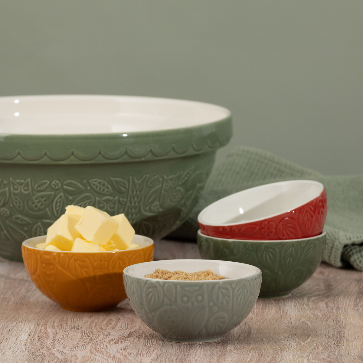 Set of 4 In The Forest Mini Prep Bowls multi-coloured, MASON CASH