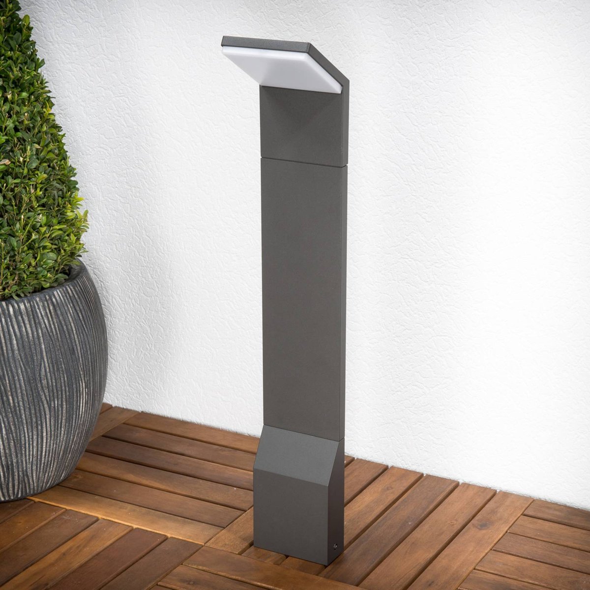 Luminaire extérieur en aluminium moderneLED anthracite, blanc, LUCANDE
