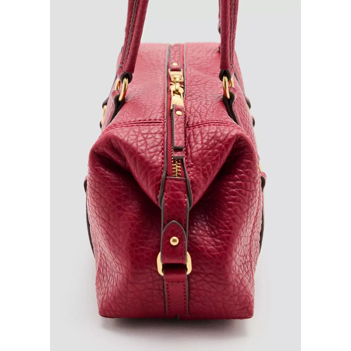 Sac porté épaule simili-cuir rouge, MANGO