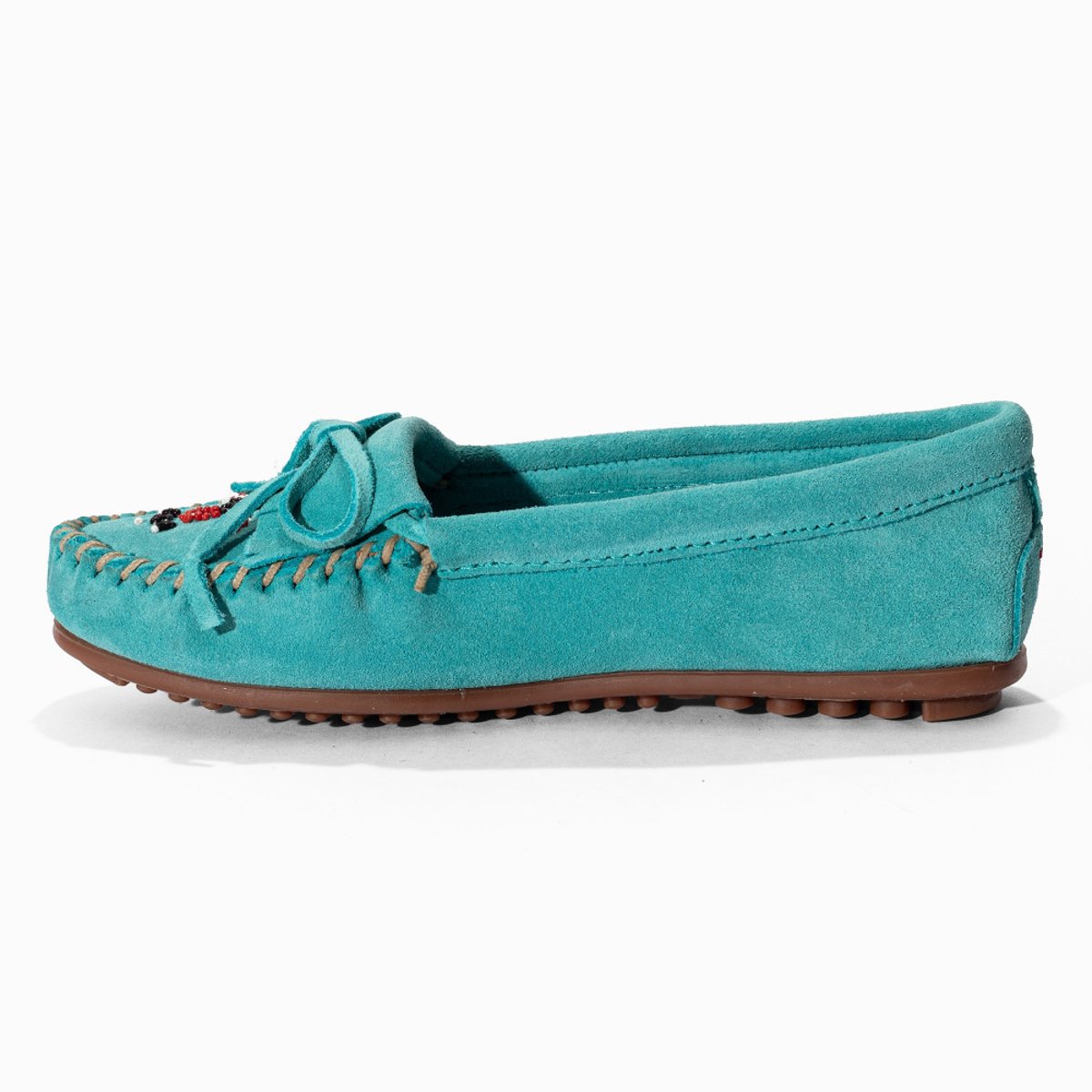 Mocassins en cuir Thunderbird Animikii turquoise, MINNETONKA
