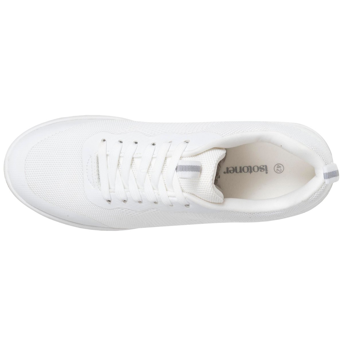 Baskets confortable, résistante, semelle à mémoire forme et facile à enfiler blanc, ISOTONER
