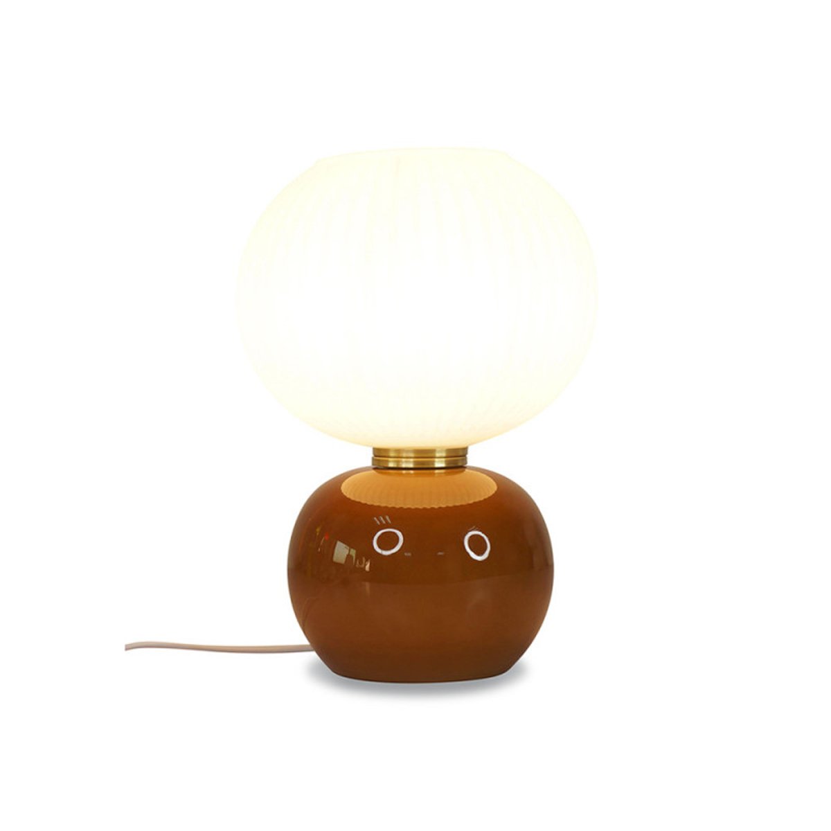 Lampe de chevet en verre marron Adonis marron, MILLUMINE