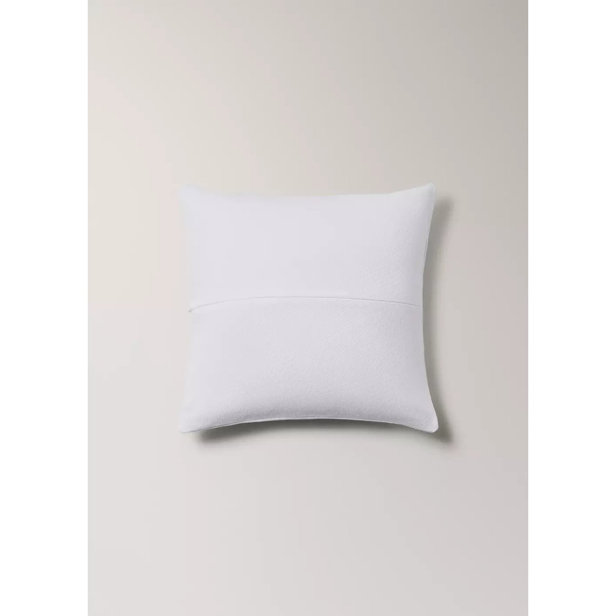 Housse de coussin pour lit coton finition ourlet 50x50 cm blanc cassé, MANGO HOME