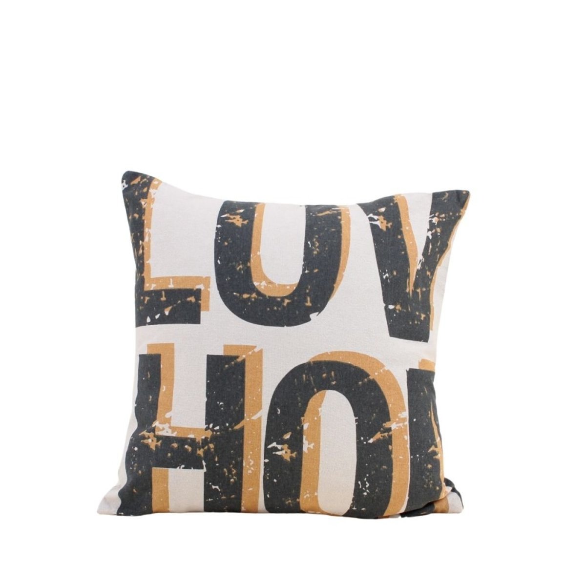 Coussin imprimé "Love Home" 45x45cm blanc, ORNAMI