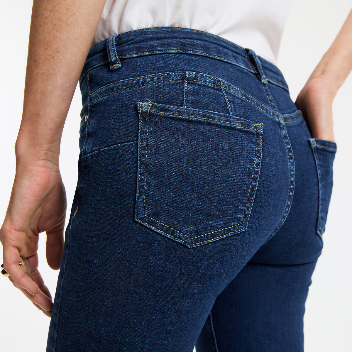 Push-up-Jeans, Slim-Fit, extrakomfortabel natur, LA REDOUTE COLLECTIONS