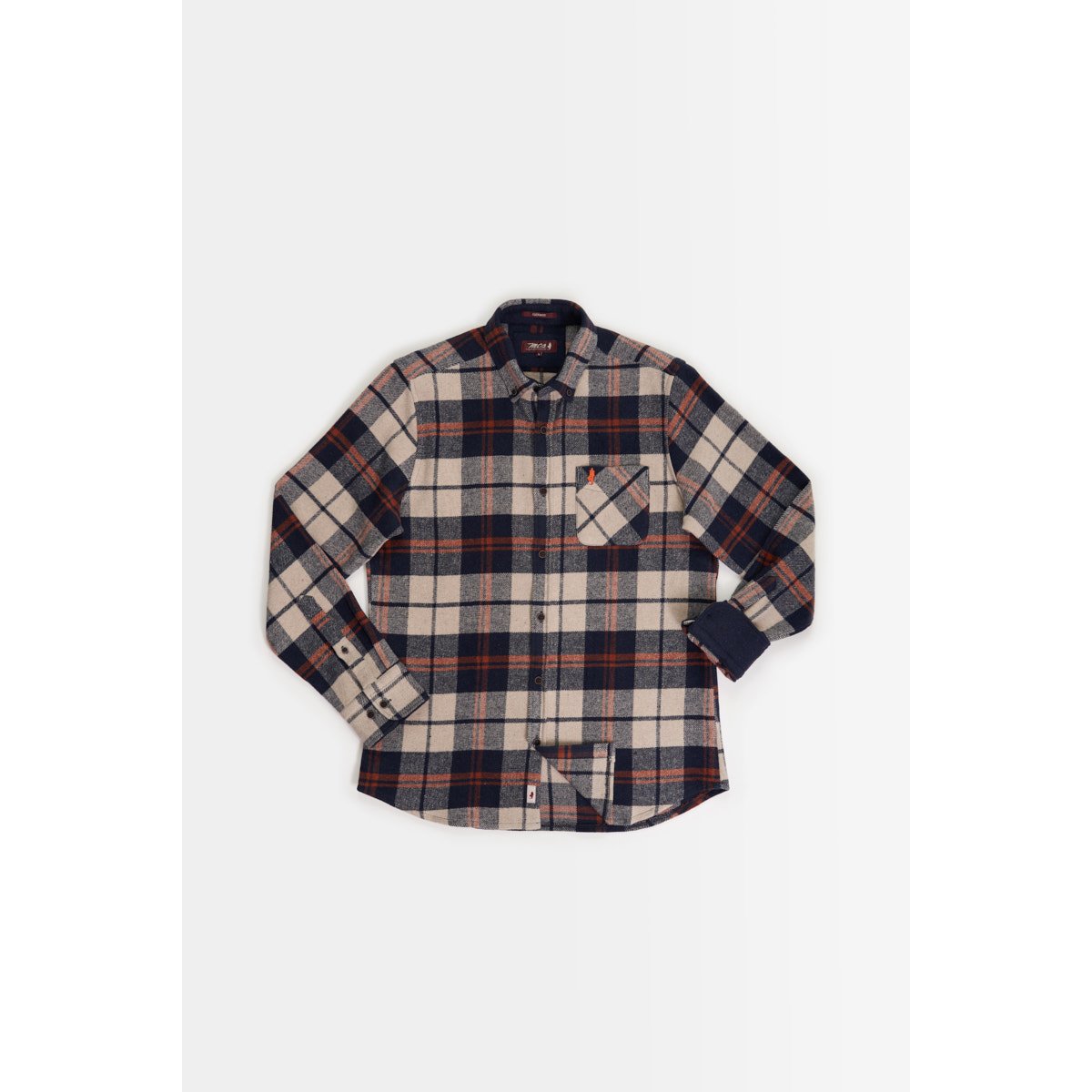 Chemise flanelle épaisse à carreaux bleu marine, MCS