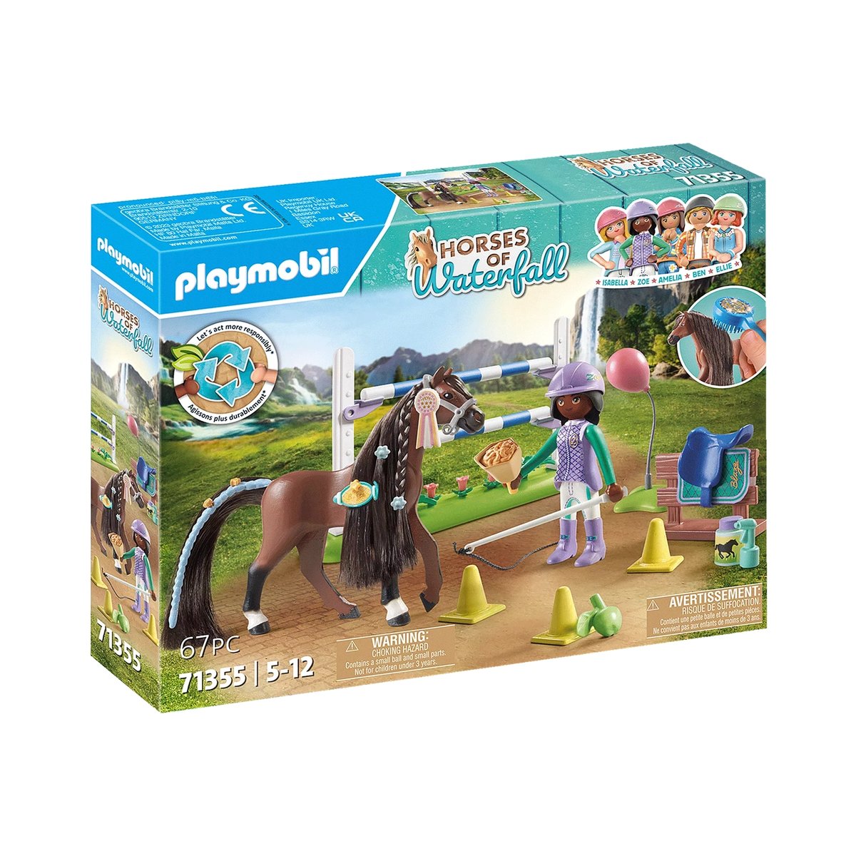 Zoe & Blaze avec parcours d'obstacles multicolore, PLAYMOBIL