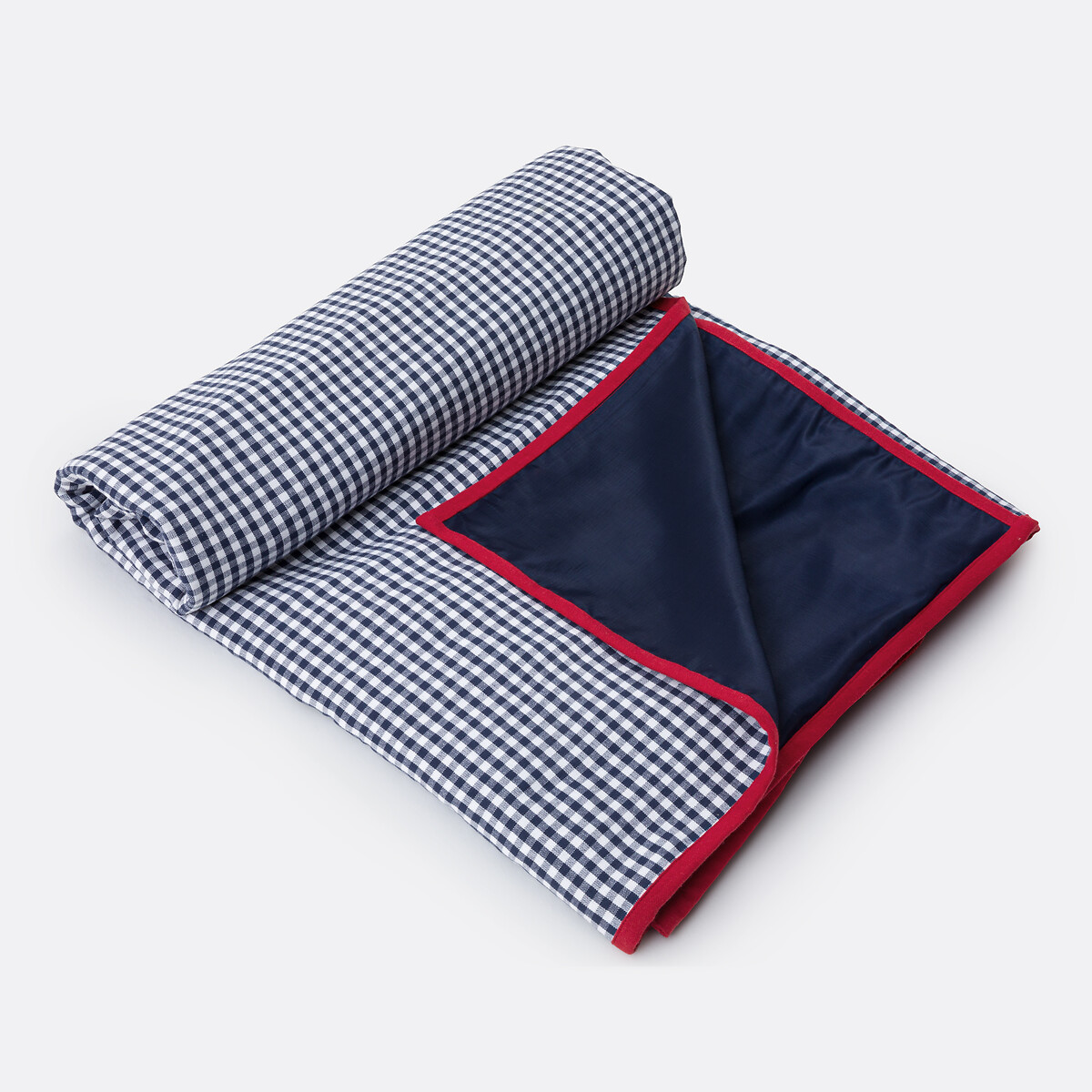 1-zijdig waterdicht picknicktafelkleed Aline blauw/wit/rood, LA REDOUTE INTERIEURS