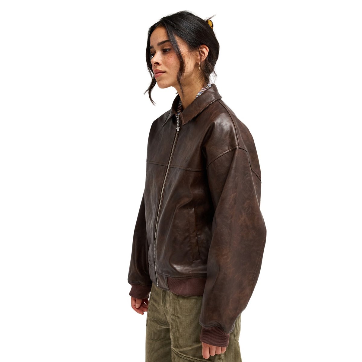 Veste style motard NEON DRIFT. marron chestnut, ROXY