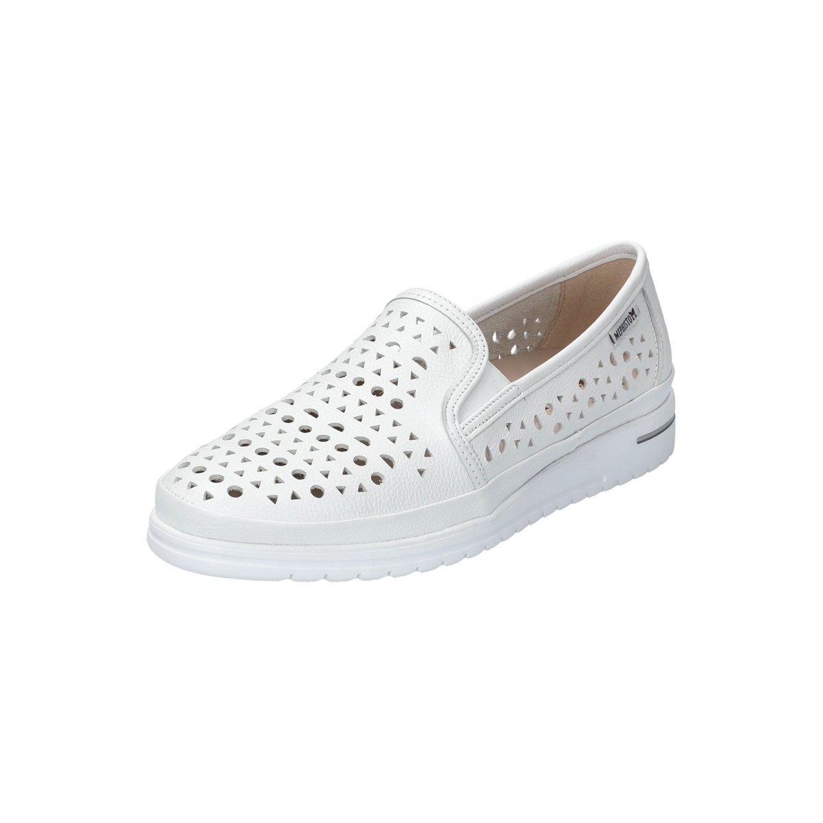 Baskets en cuir JANA PERF blanc p5142, MEPHISTO