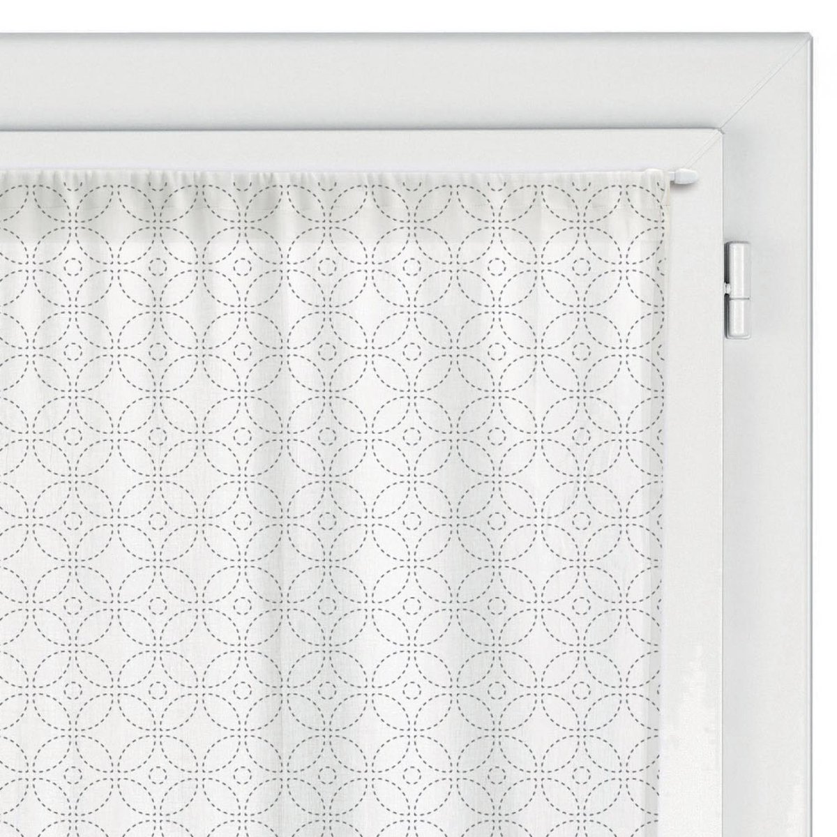 2 Rideaux Voile Touch Fantaisie blanc, LES ATELIERS DU LINGE