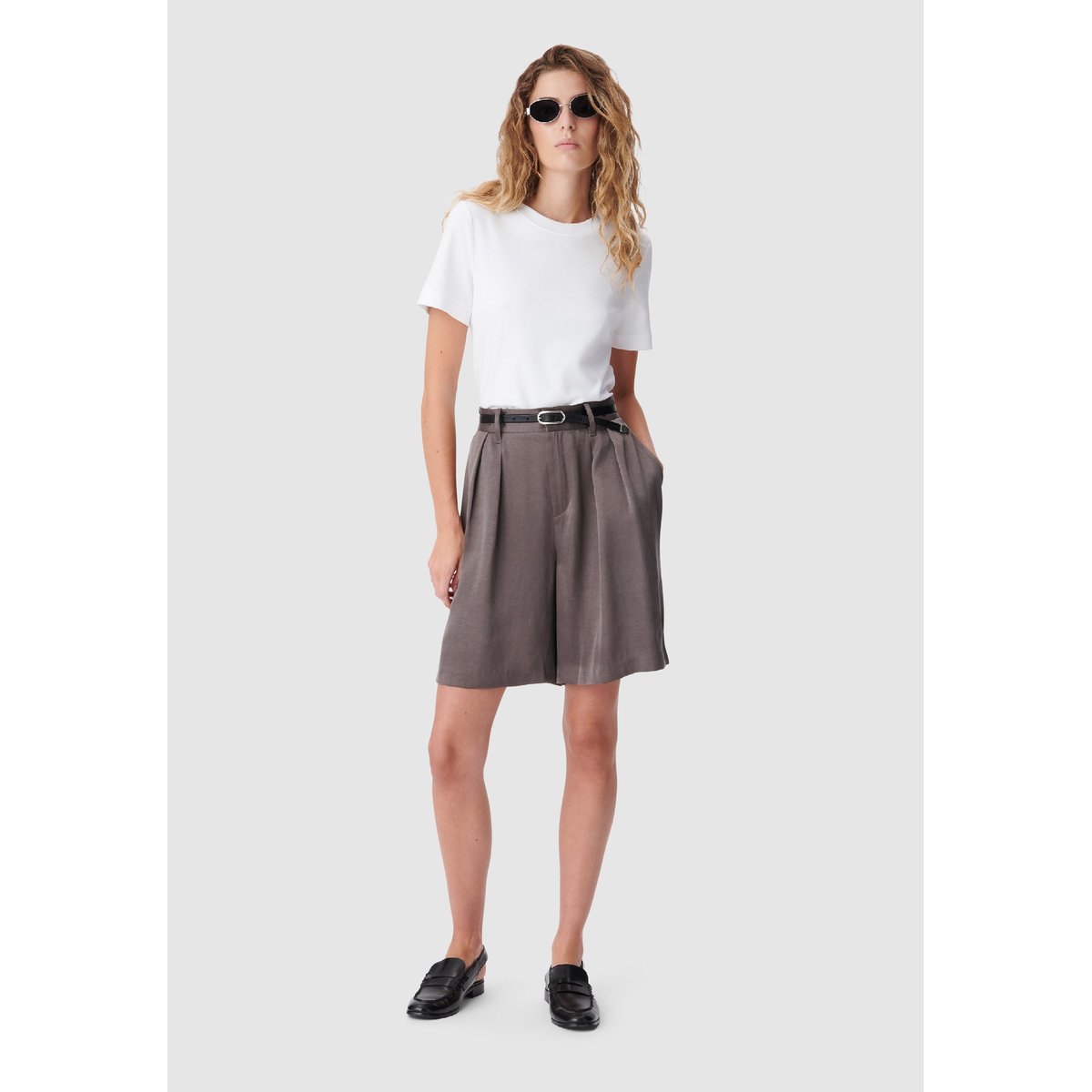 Bermuda de tailleur mix Lyocell® gris foncé, IKKS