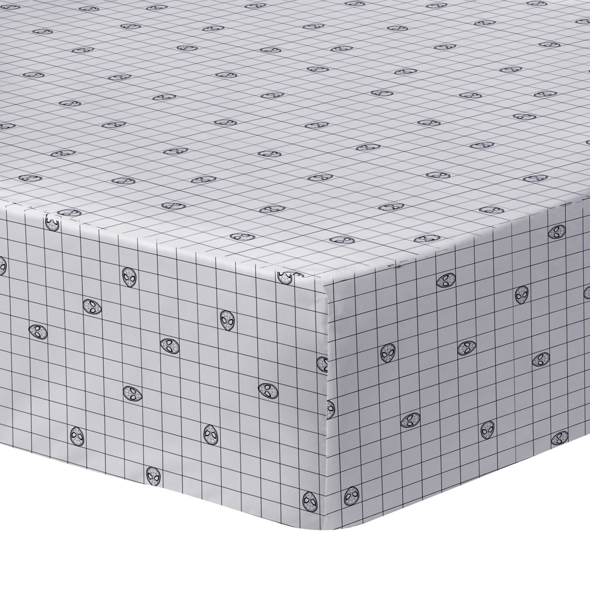 Drap-housse imprimé 100% coton, HERO gris, SPIDER-MAN