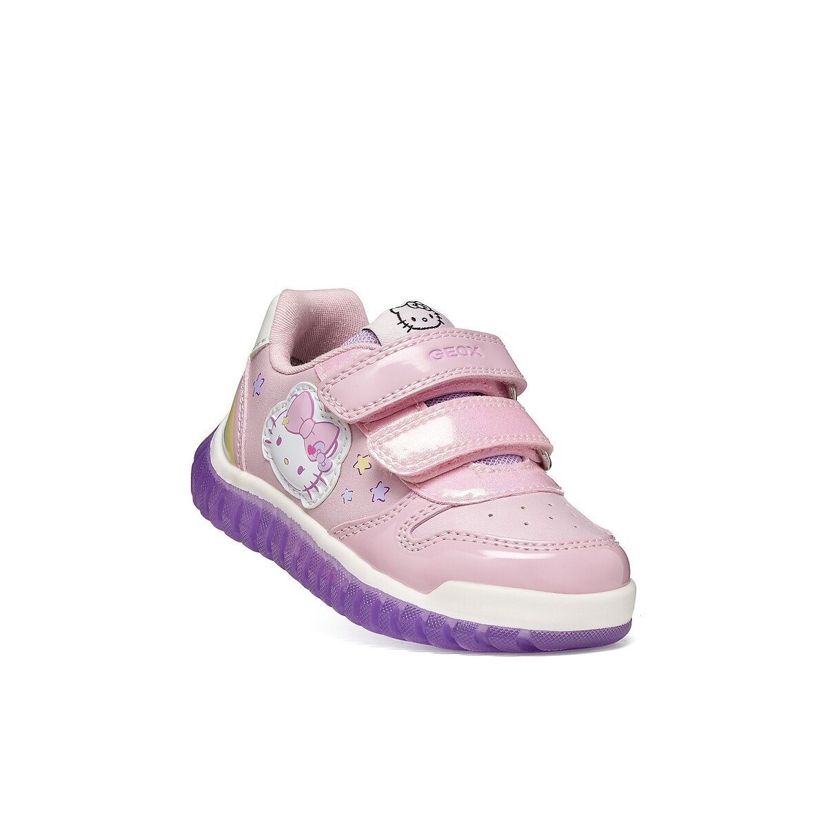 Baskets à LED, à scratchs, LIGHTYLOO x HELLO KITTY rose, GEOX