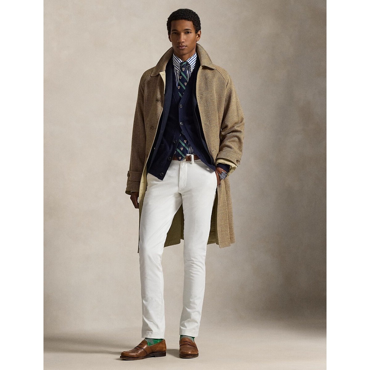 Pantalon Bedford délavé slim chino blanc, POLO RALPH LAUREN