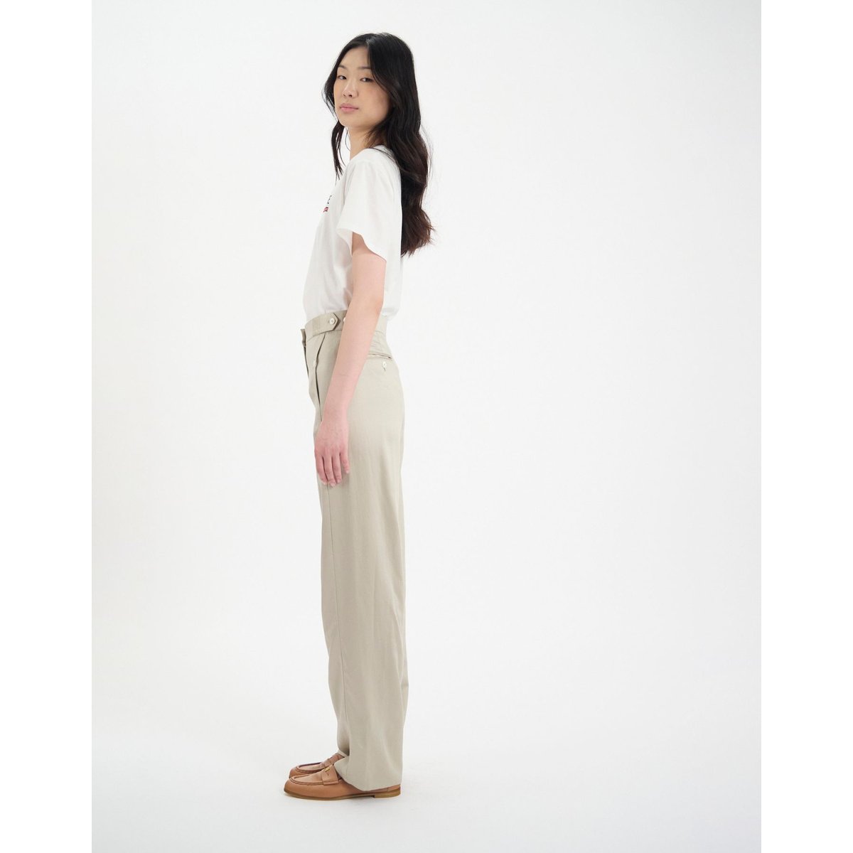 Pantalon à pinces Piotr mélangé doré light gold, INES DE LA FRESSANGE PARIS
