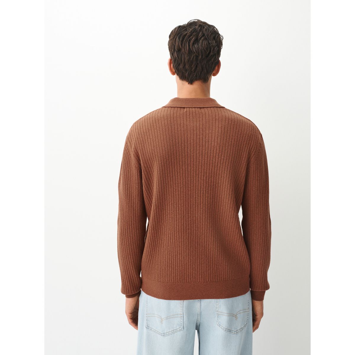 Polo texturé essential marron fauve, NEXT