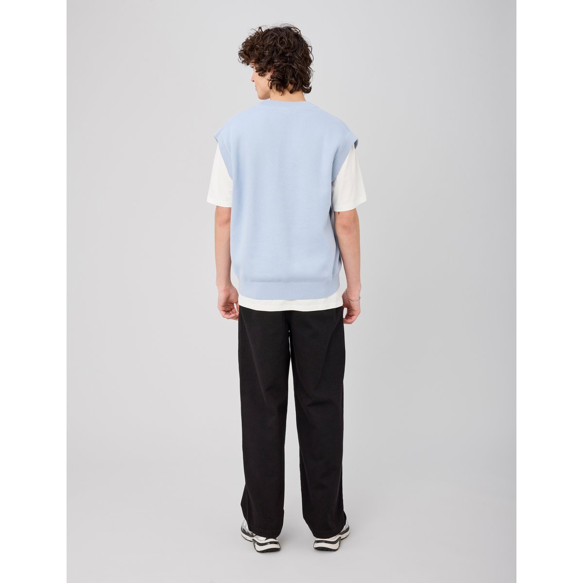 Pull sans manche bleu clair, BZB