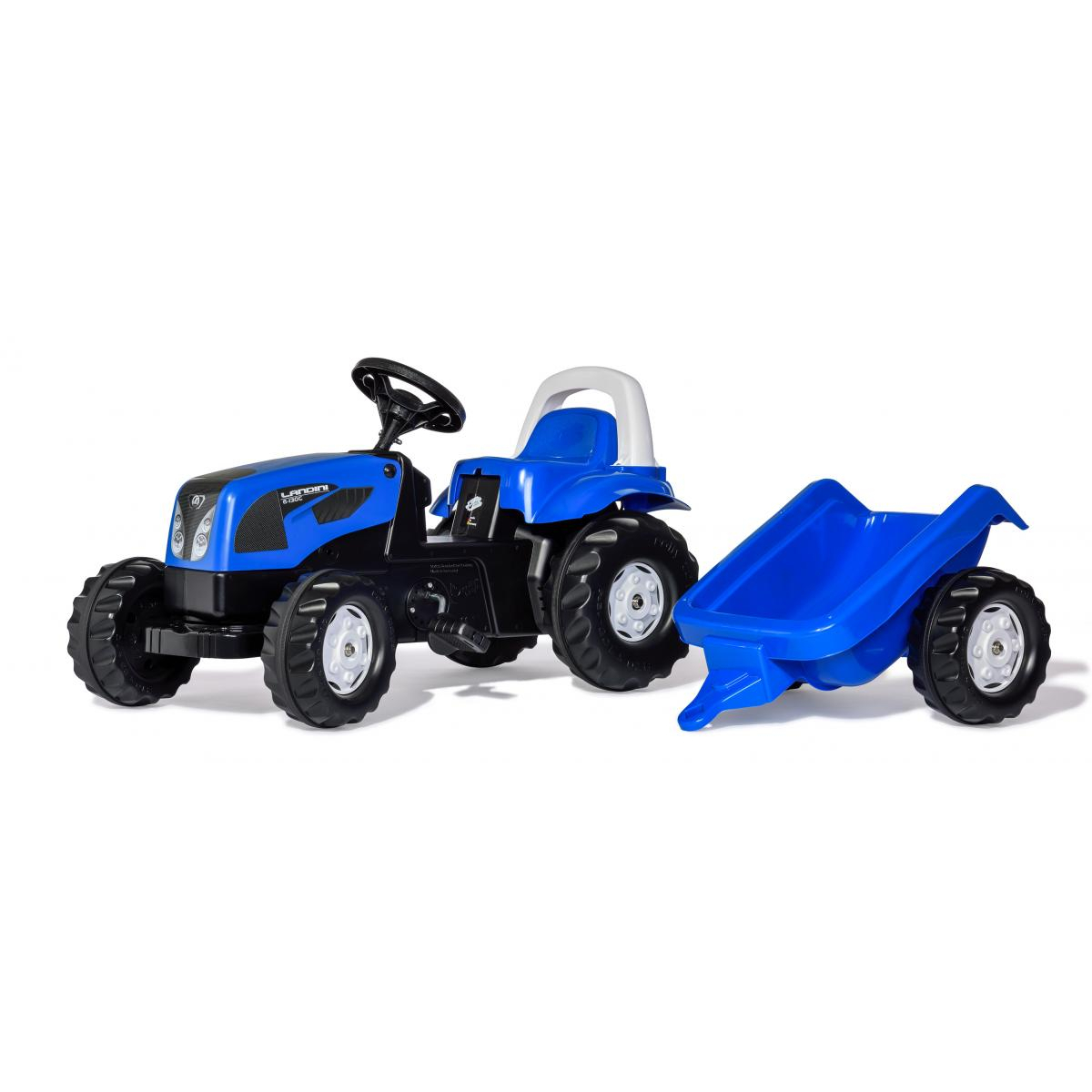 Tracteur a Pedales + Remorque rollyKid Landini bleu, ROLLY TOYS