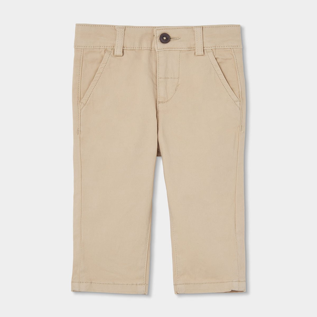 Pantalon garçon satiné élastique beige, BOBOLI