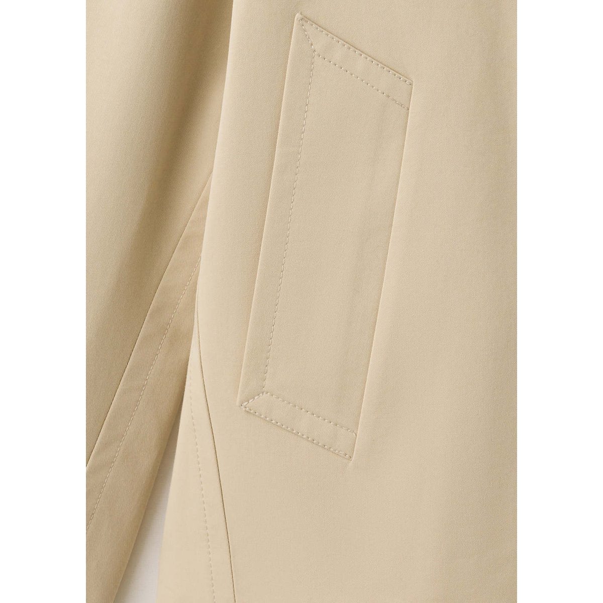 Trench court enduit beige, MANGO