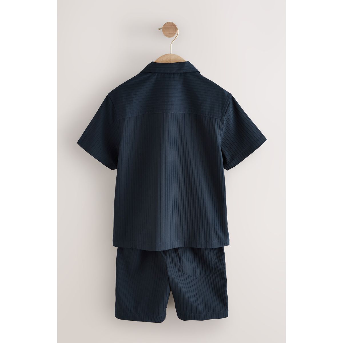 Chemise texturée, col revers short ensemble bleu marine, NEXT