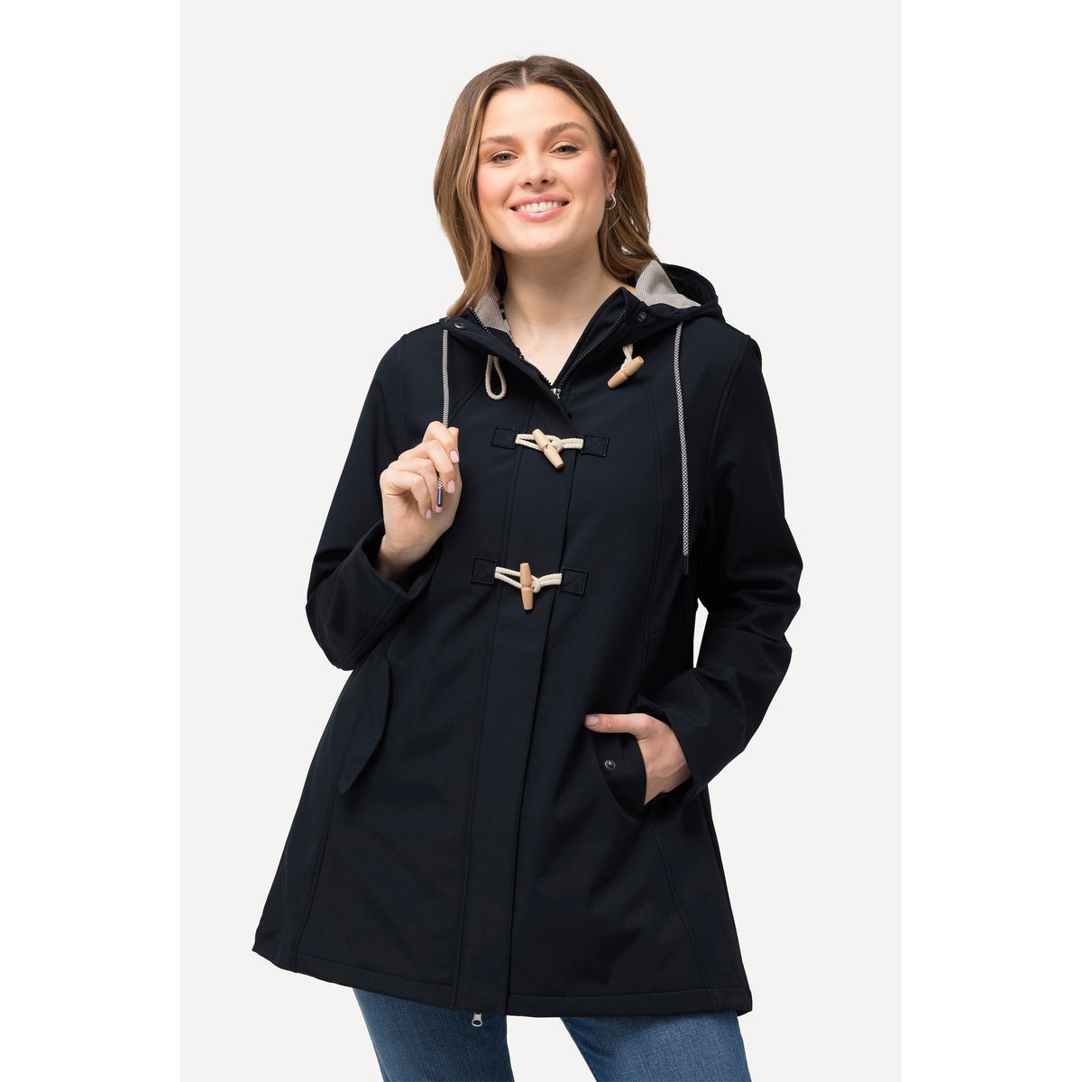 Veste Softshell HYPRAR à capuche marine, ULLA POPKEN