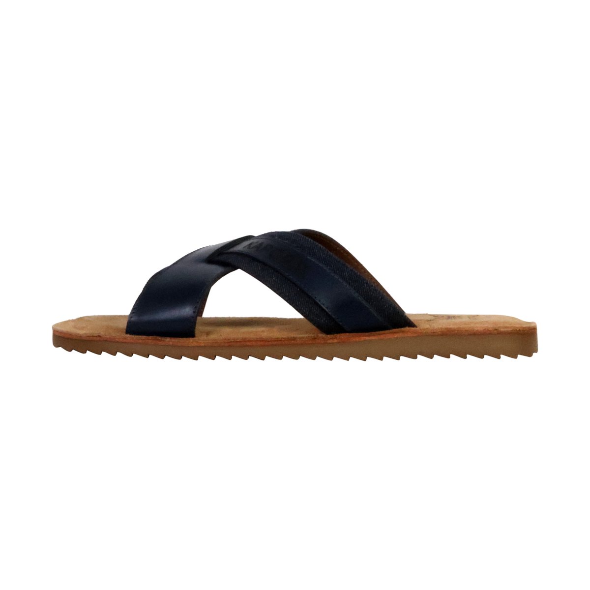 Mules Plates Cuir Janel marine, KAPORAL