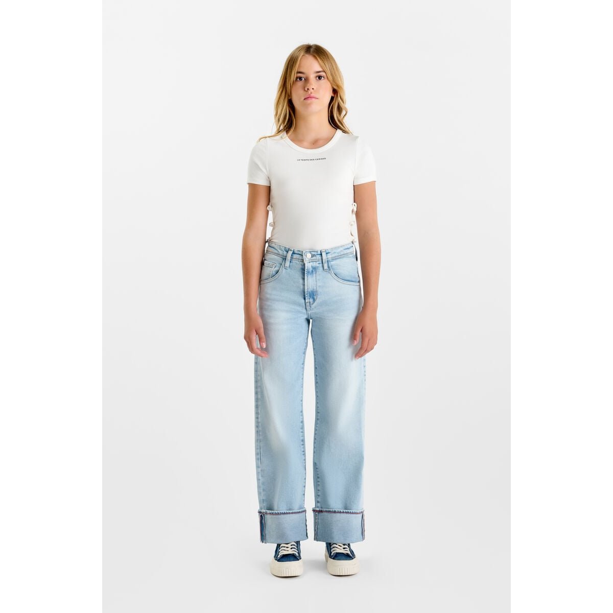 Jeans droite REVERS, longueur 34 blue, LE TEMPS DES CERISES