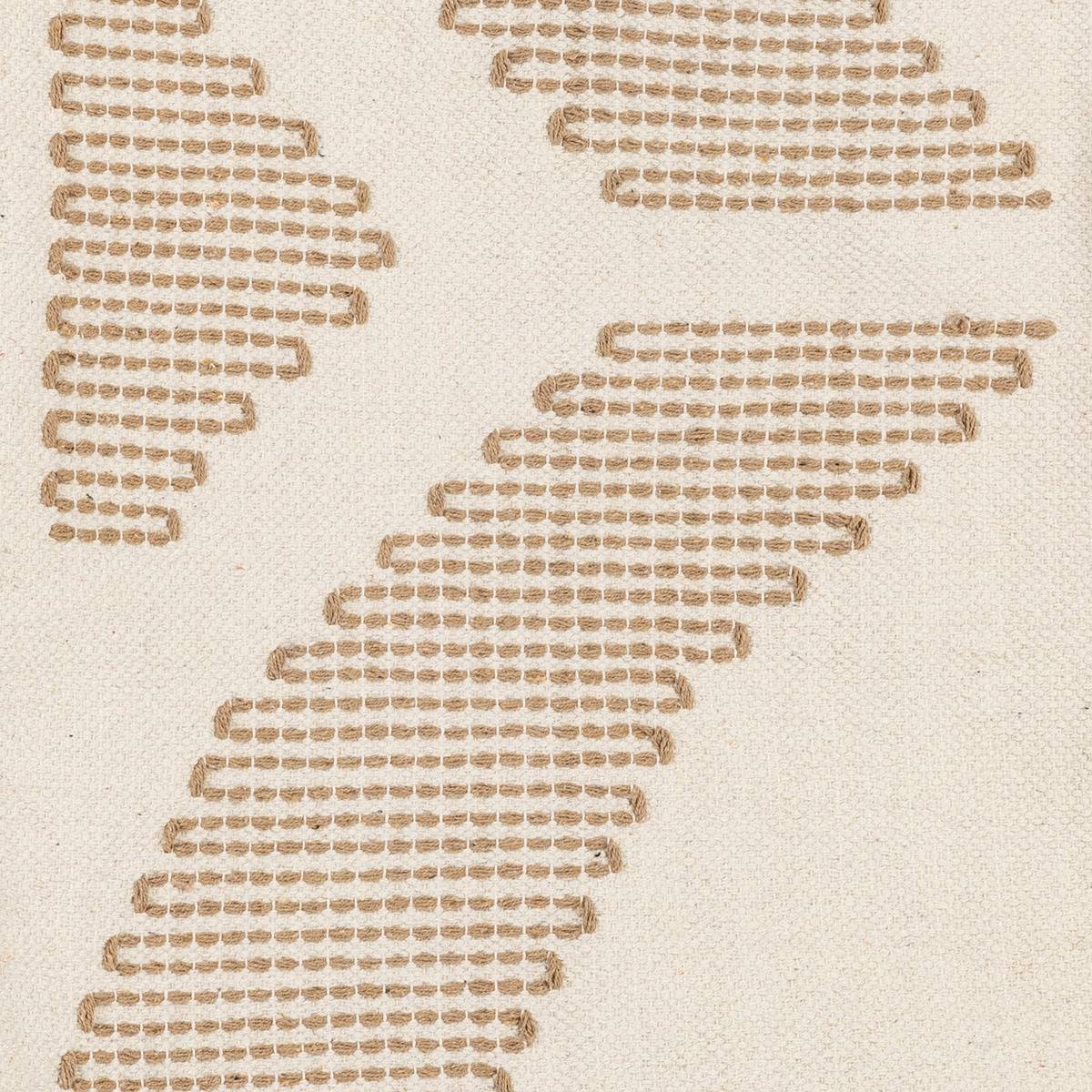 Tapis broderie INUIT blanc chaud, ATMOSPHERA